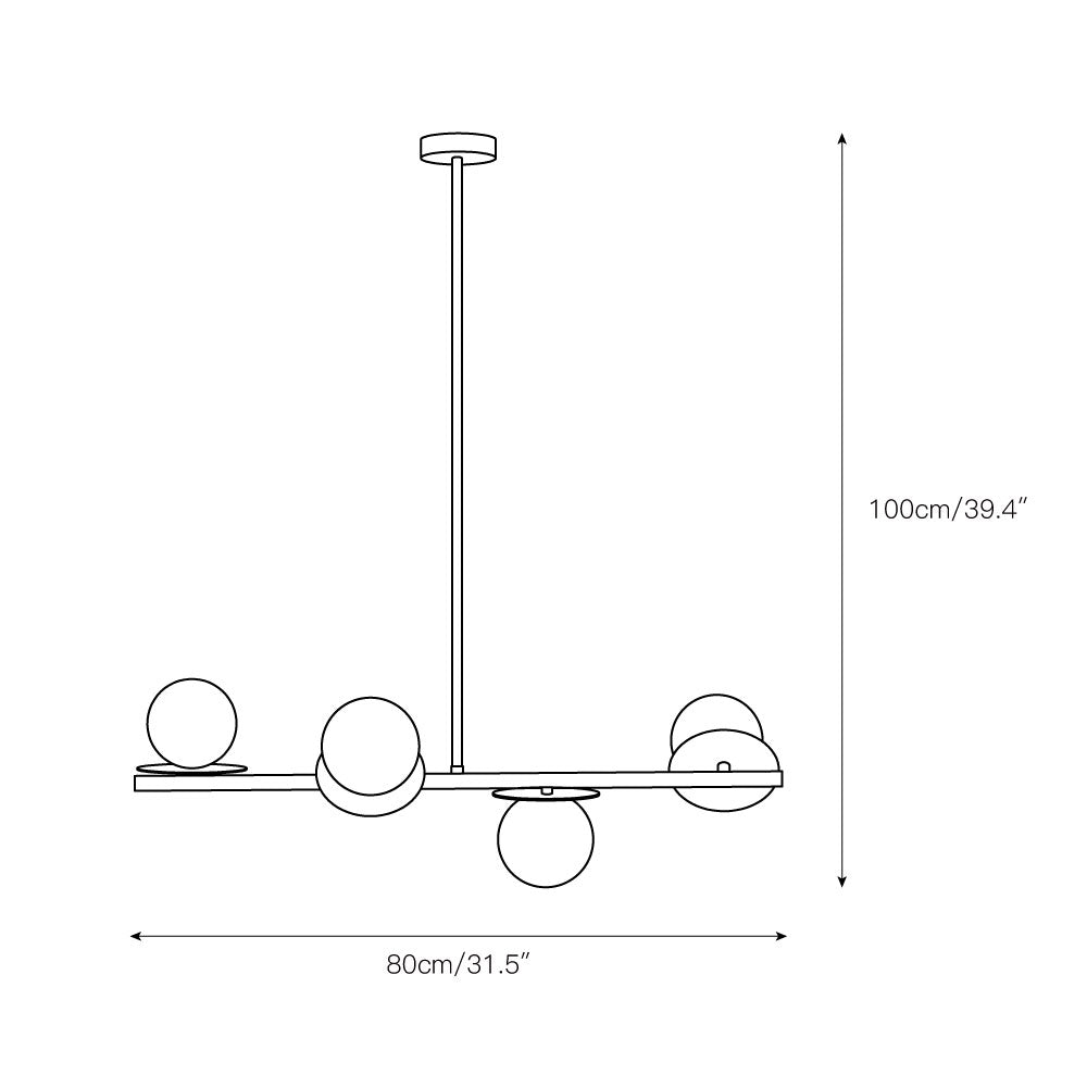 Evvararis Modern Minimalist Brass Glass Chandelier - Letslighting