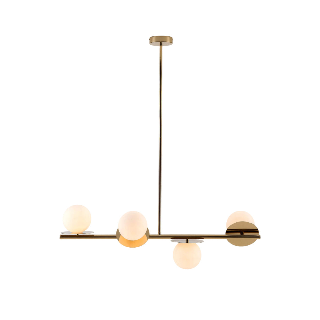 Evvararis Modern Minimalist Brass Glass Chandelier - Letslighting