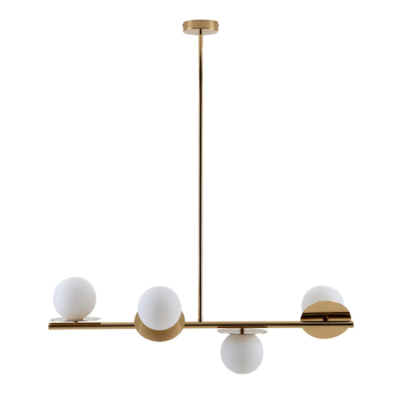 Evvararis Modern Minimalist Brass Glass Chandelier - Letslighting