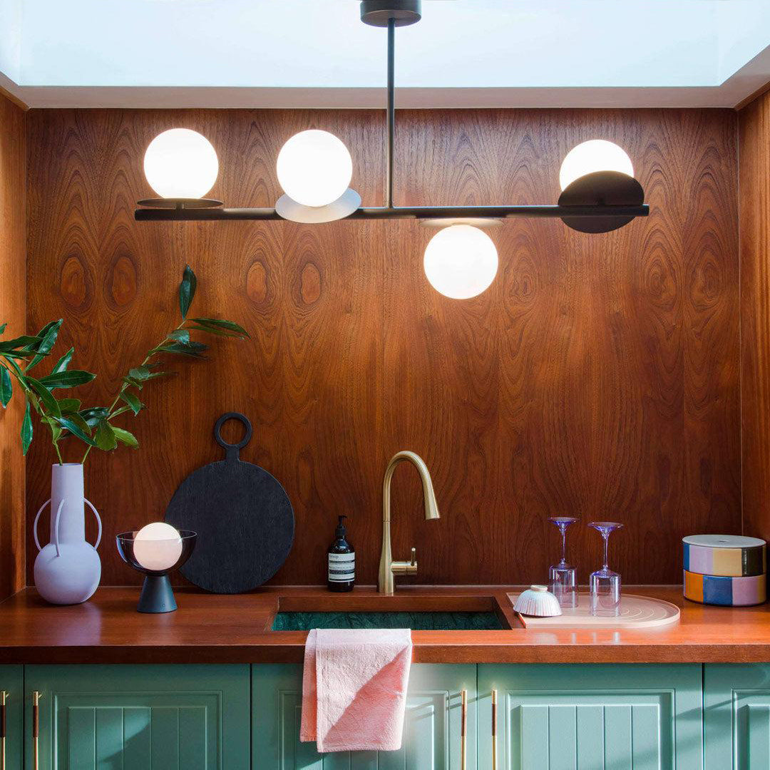 Evvararis Modern Minimalist Brass Glass Chandelier - Letslighting