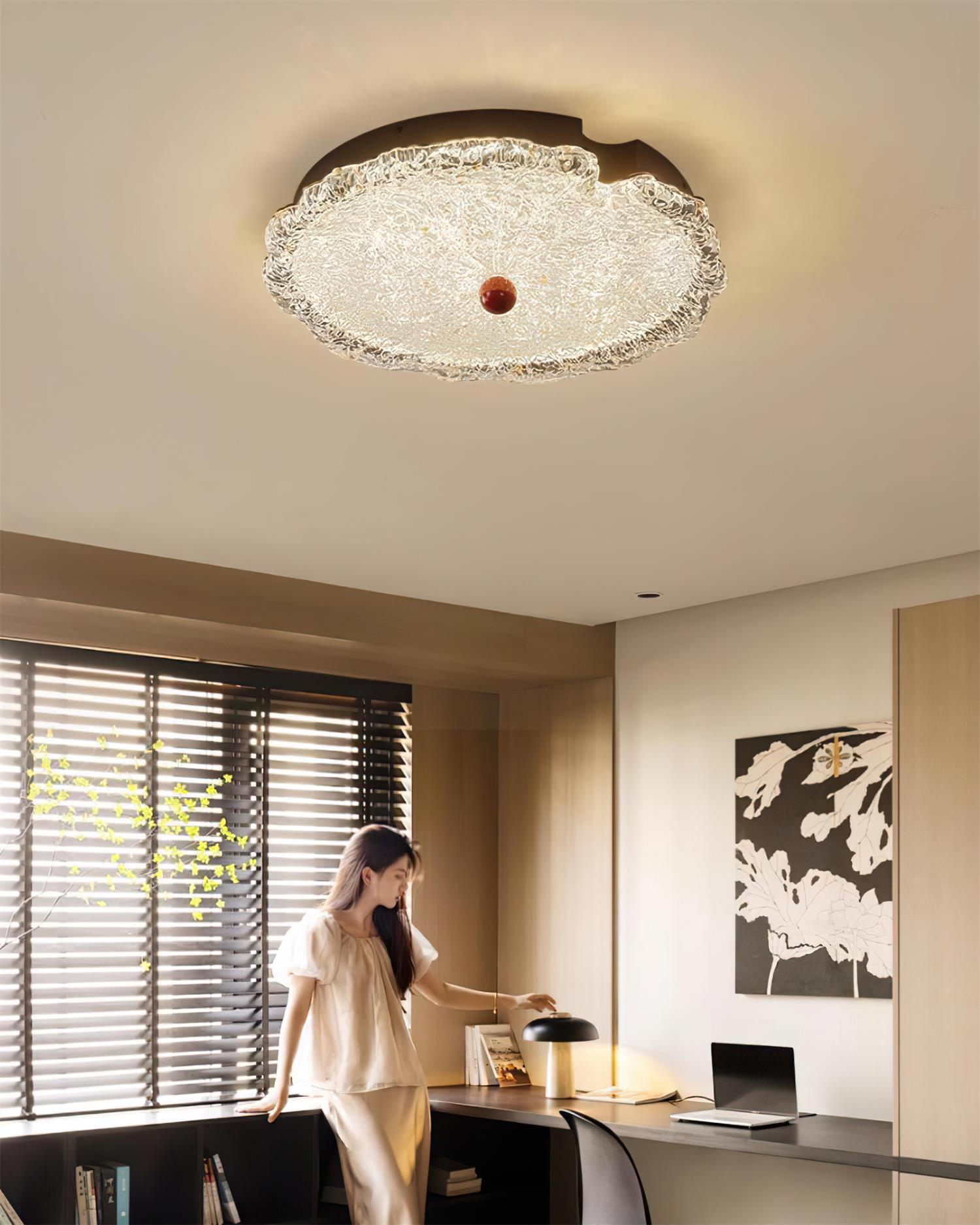 Gialo Textured Glass Ceiling Light - Letslighting