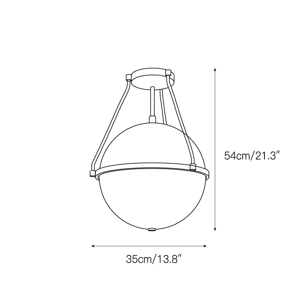 Atale Modern Minimalist Glass Ceiling Lamp - Letslighting