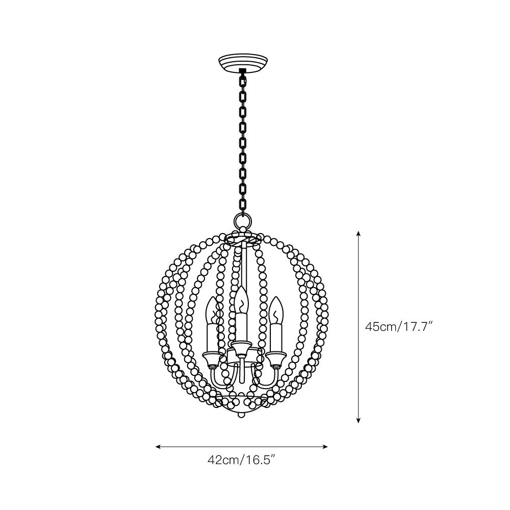 Vanoren Modern Minimalist Beaded Wooden Pendant Lamp - Letslighting