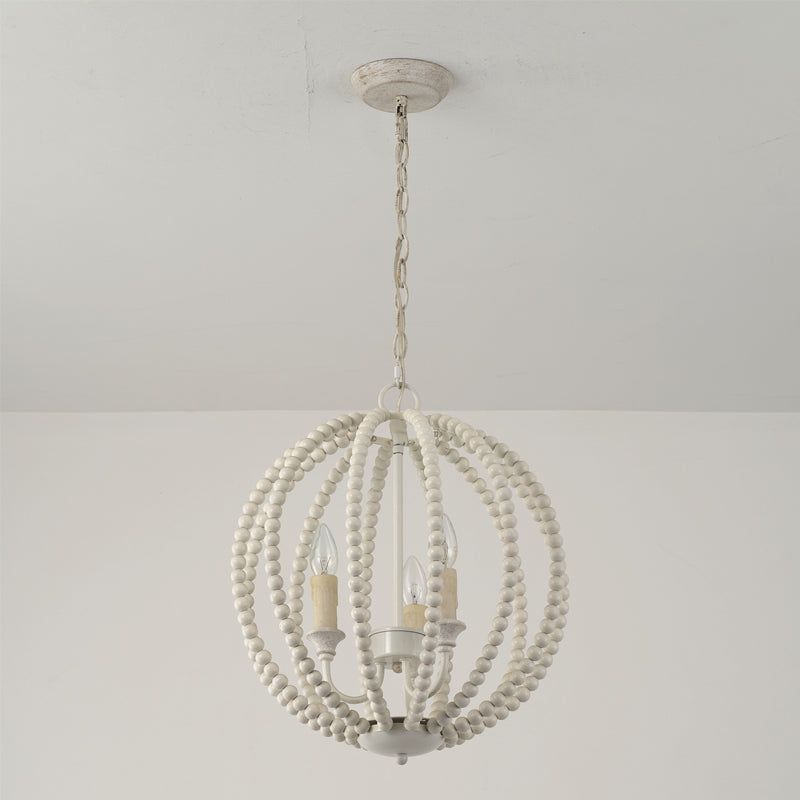 Vanoren Modern Minimalist Beaded Wooden Pendant Lamp - Letslighting