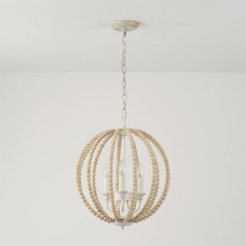 Vanoren Modern Minimalist Beaded Wooden Pendant Lamp - Letslighting