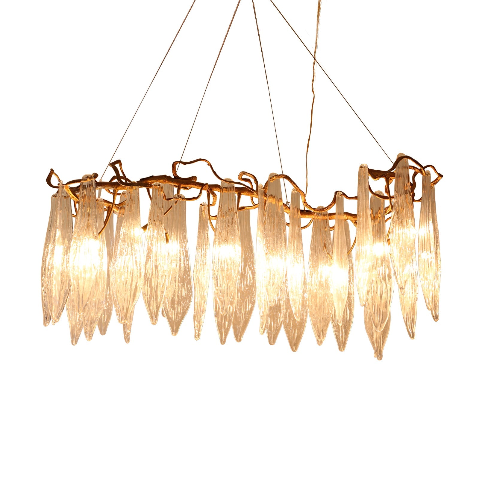 Niagara Chandelier Glass Elements With Gold Frame - Letslighting