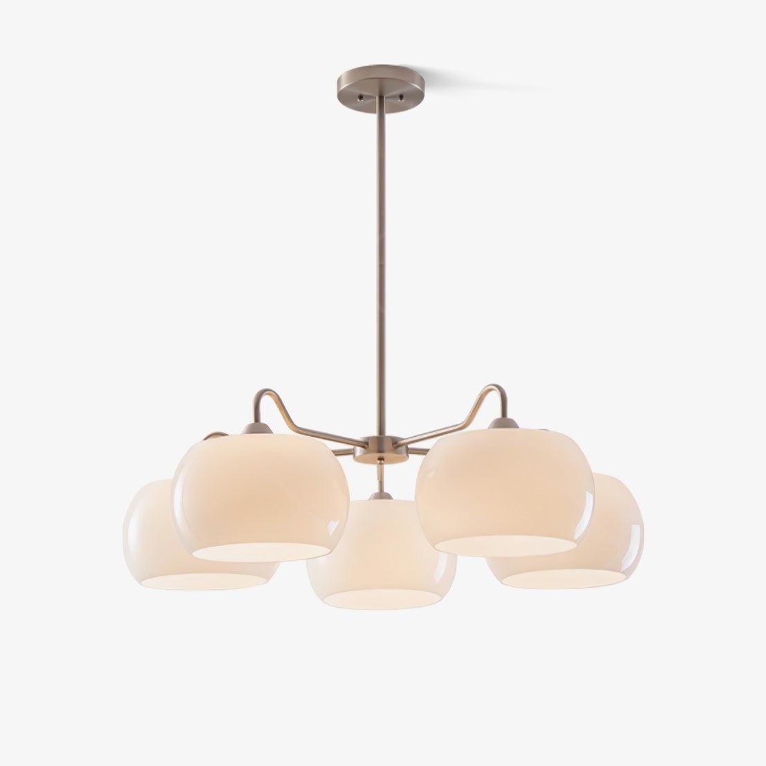 Aurora Chandelier White Glass Persimmon Shape - Letslighting