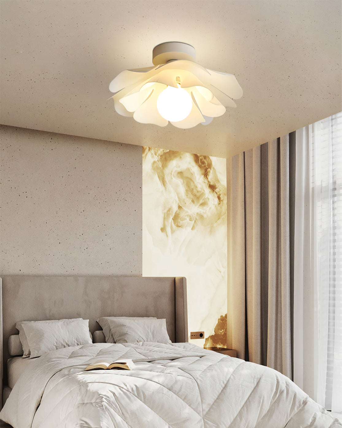 Nightbloom Ceiling Lamp Floral Acrylic Design For Bedroom - Letslighting
