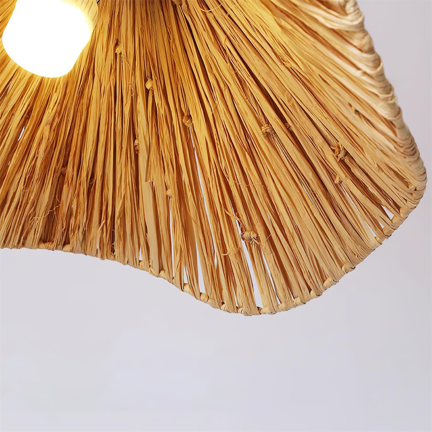 Nikita Pendant Lamp Rattan Organic Wavy - Letslighting
