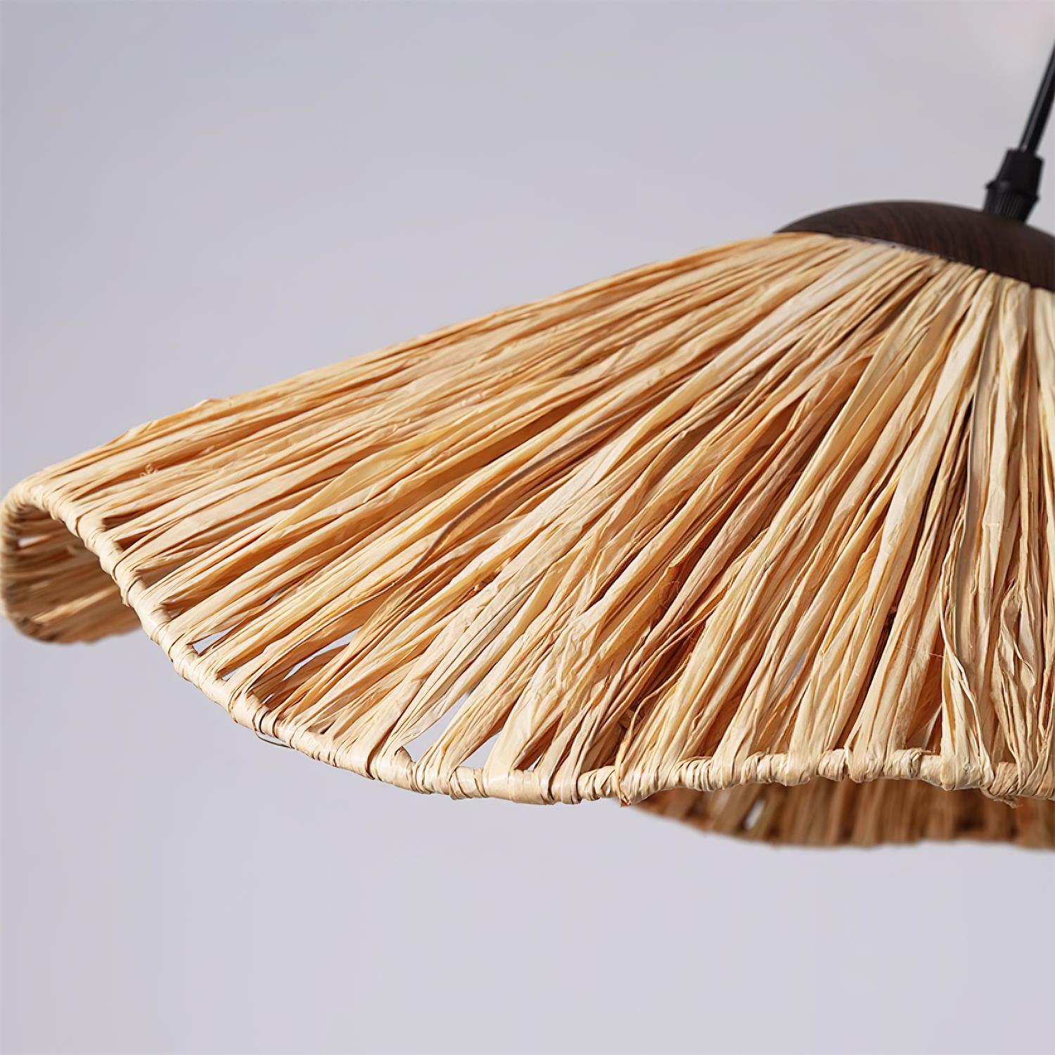 Nikita Pendant Lamp Rattan Organic Wavy - Letslighting
