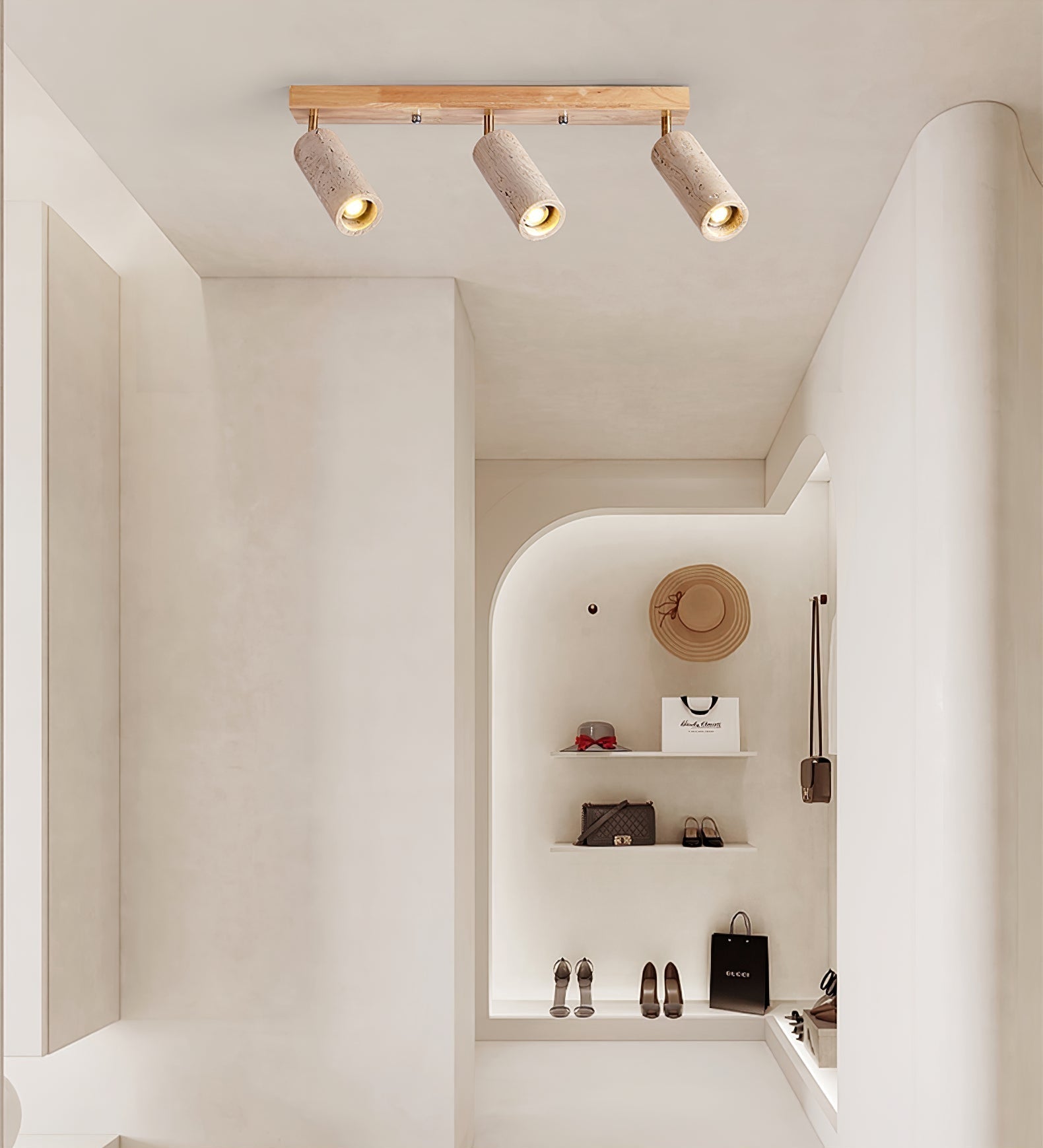 Eurliryra Multi-Cylinder Travertine Track Light - Letslighting