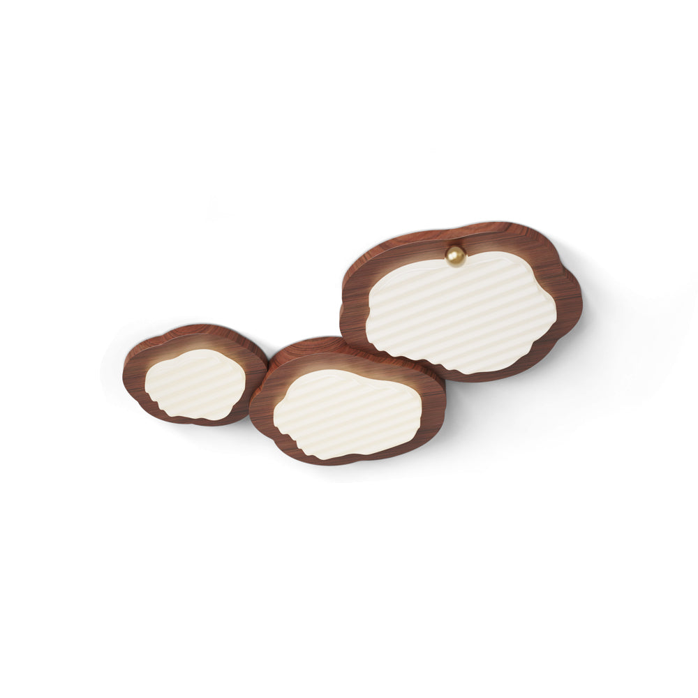 Niseko Ceiling Lamp Wood Finish With Cloud-Like - Letslighting