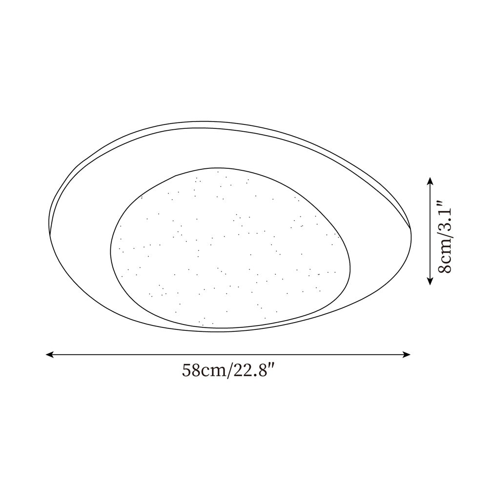 Ceiling Light Wood and Acrylic Oval Shade Minimalist Natural - Letslighting