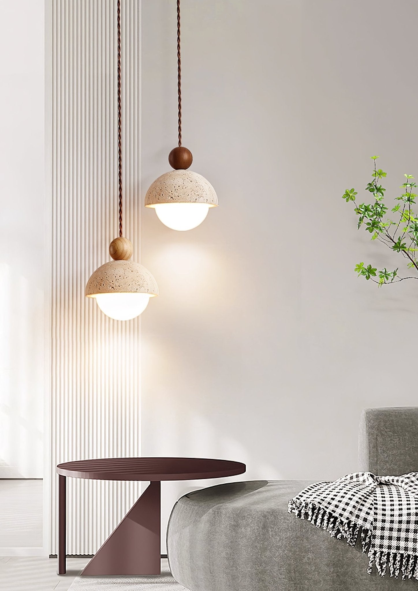 Niva Travertine Pendant Light - Letslighting