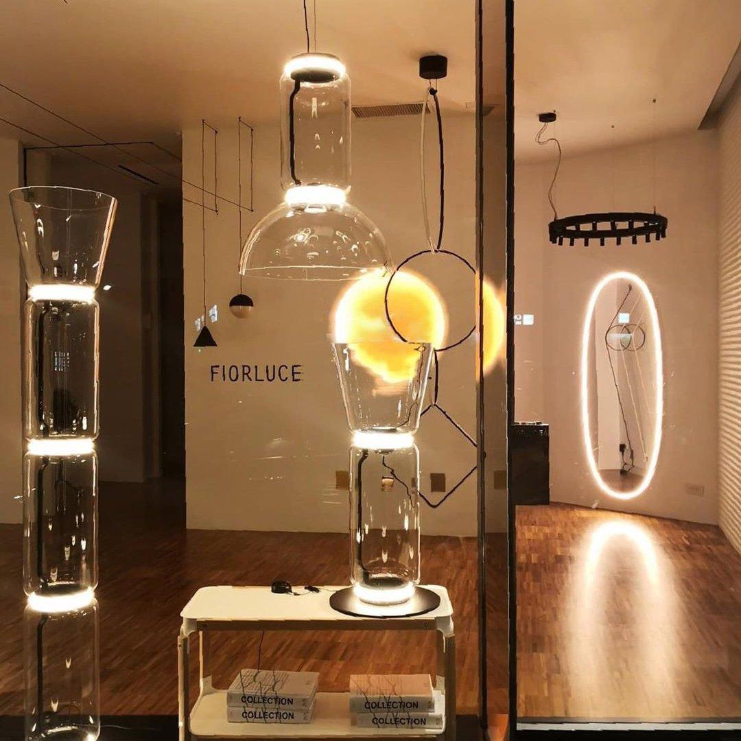 Lustra Floor Lamp Bamboo Glass - Letslighting