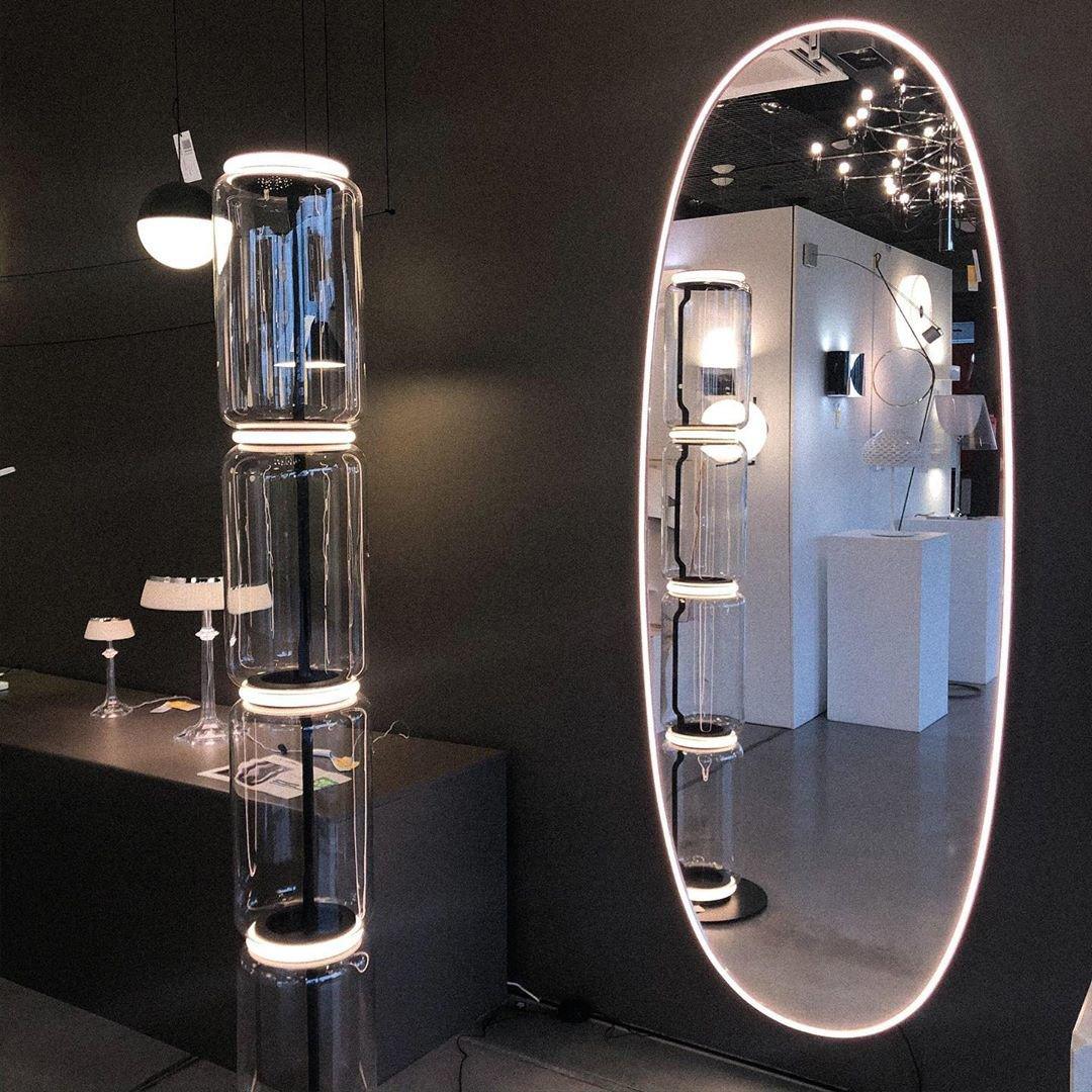 Lustra Floor Lamp Bamboo Glass - Letslighting