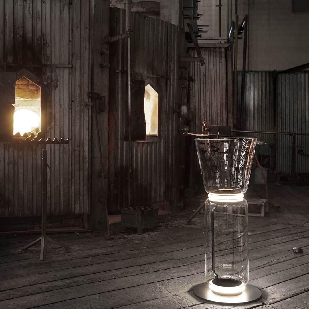 Lustra Floor Lamp Bamboo Glass - Letslighting