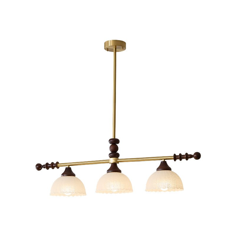 Codoriel Traditional Balance Island Wood Glass Pendant Lamp - Letslighting