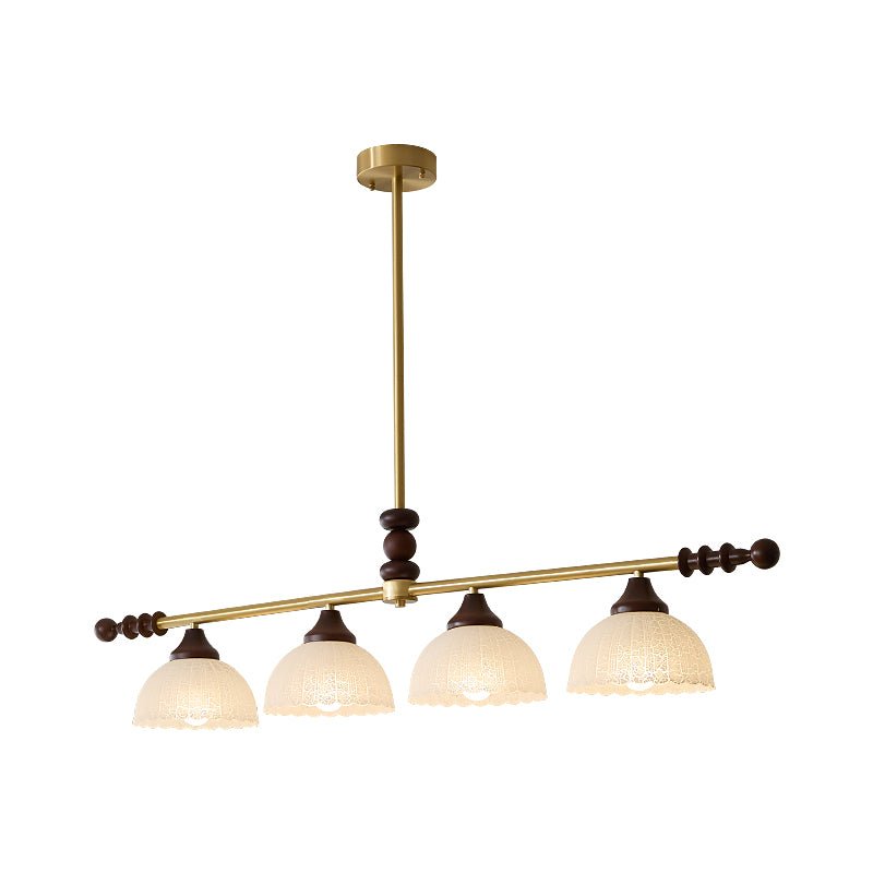 Codoriel Traditional Balance Island Wood Glass Pendant Lamp - Letslighting