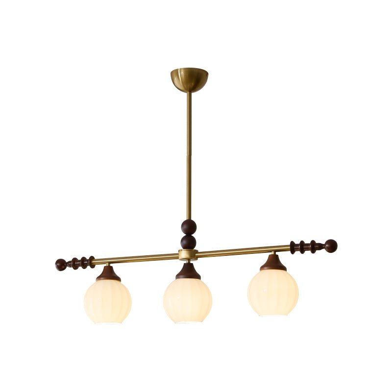Codoriel Traditional Balance Island Wood Glass Pendant Lamp - Letslighting