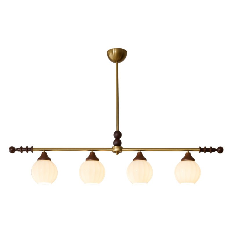 Codoriel Traditional Balance Island Wood Glass Pendant Lamp - Letslighting