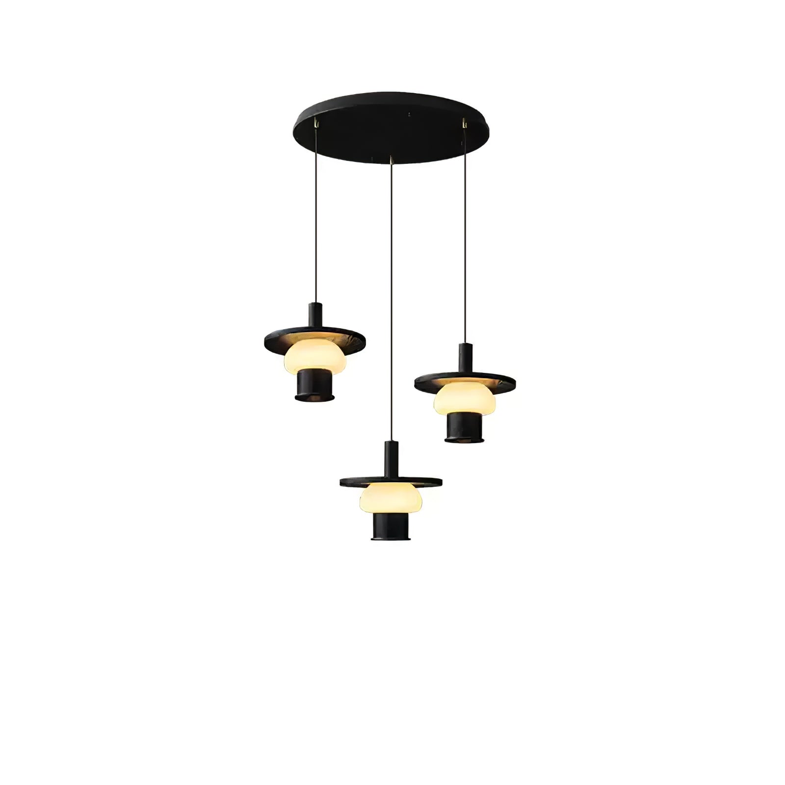 Zephaan Traditional Art Classic Glass Wood Pendant Light - Letslighting
