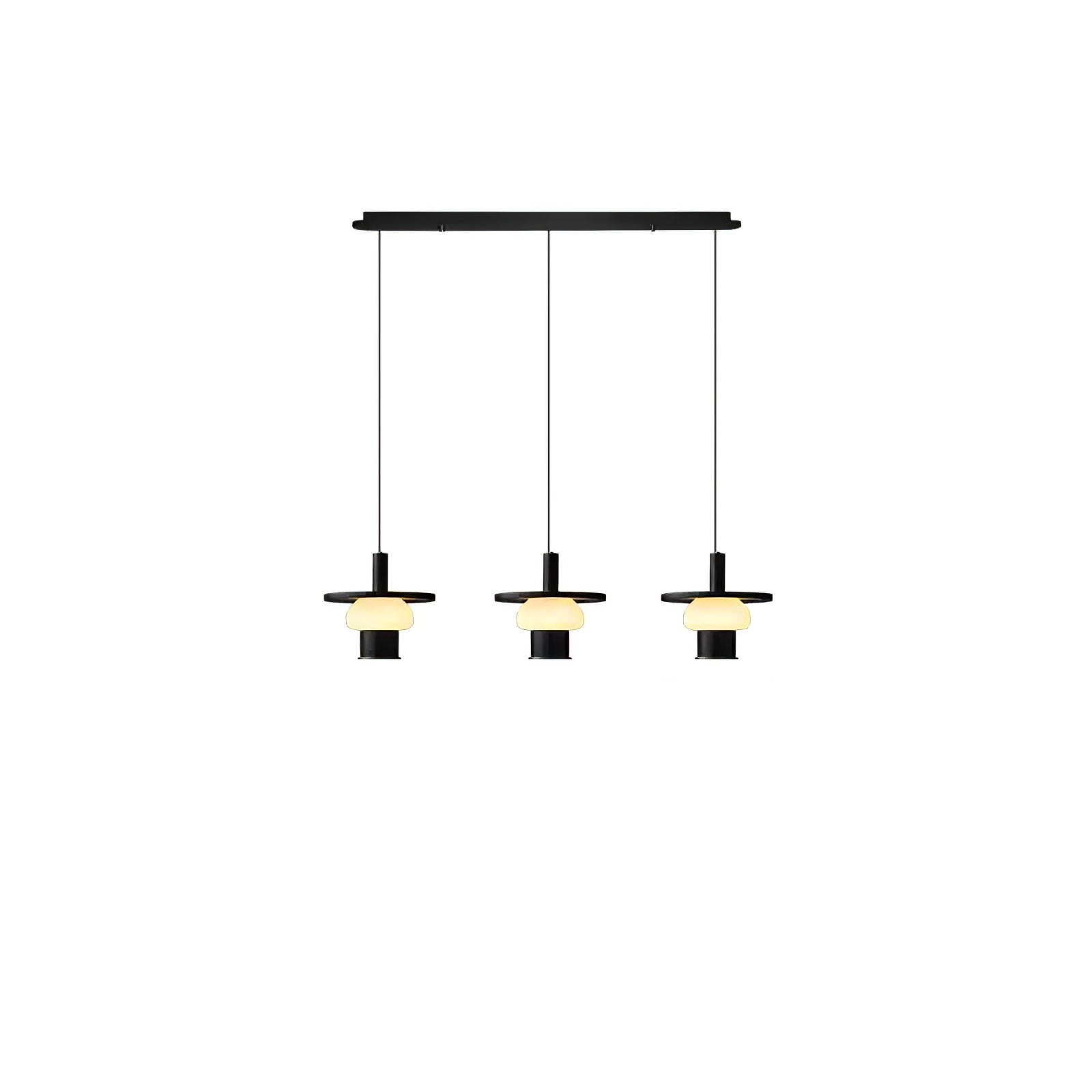 Zephaan Traditional Art Classic Glass Wood Pendant Light - Letslighting