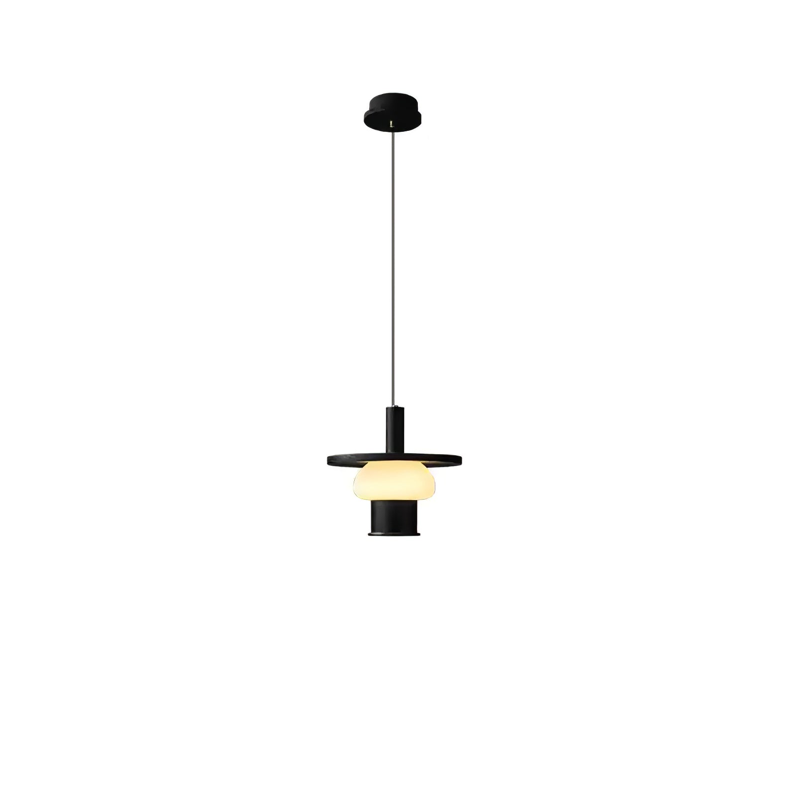 Zephaan Traditional Art Classic Glass Wood Pendant Light - Letslighting