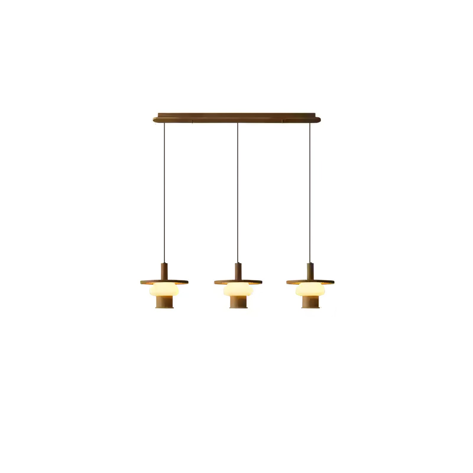 Zephaan Traditional Art Classic Glass Wood Pendant Light - Letslighting