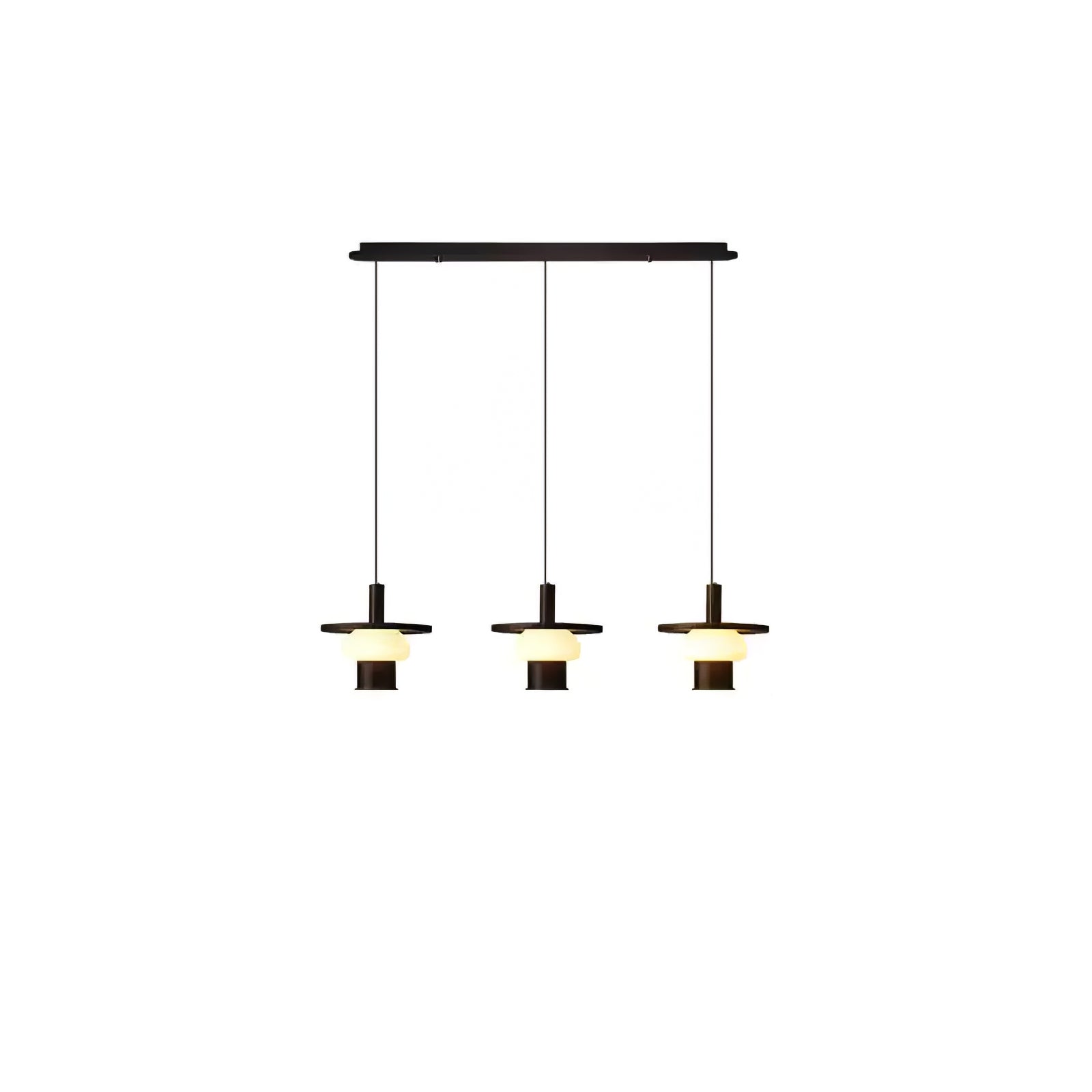 Zephaan Traditional Art Classic Glass Wood Pendant Light - Letslighting