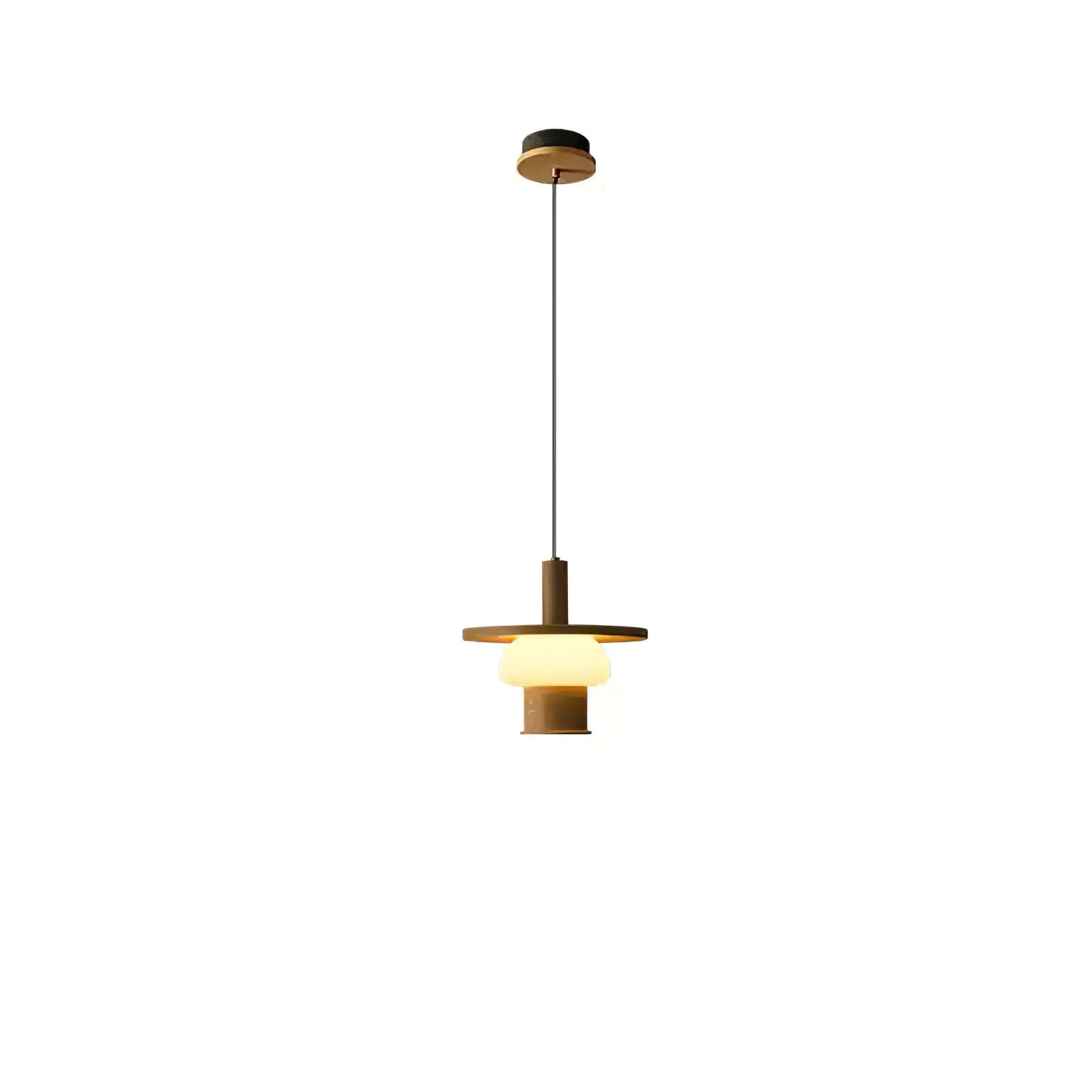 Zephaan Traditional Art Classic Glass Wood Pendant Light - Letslighting