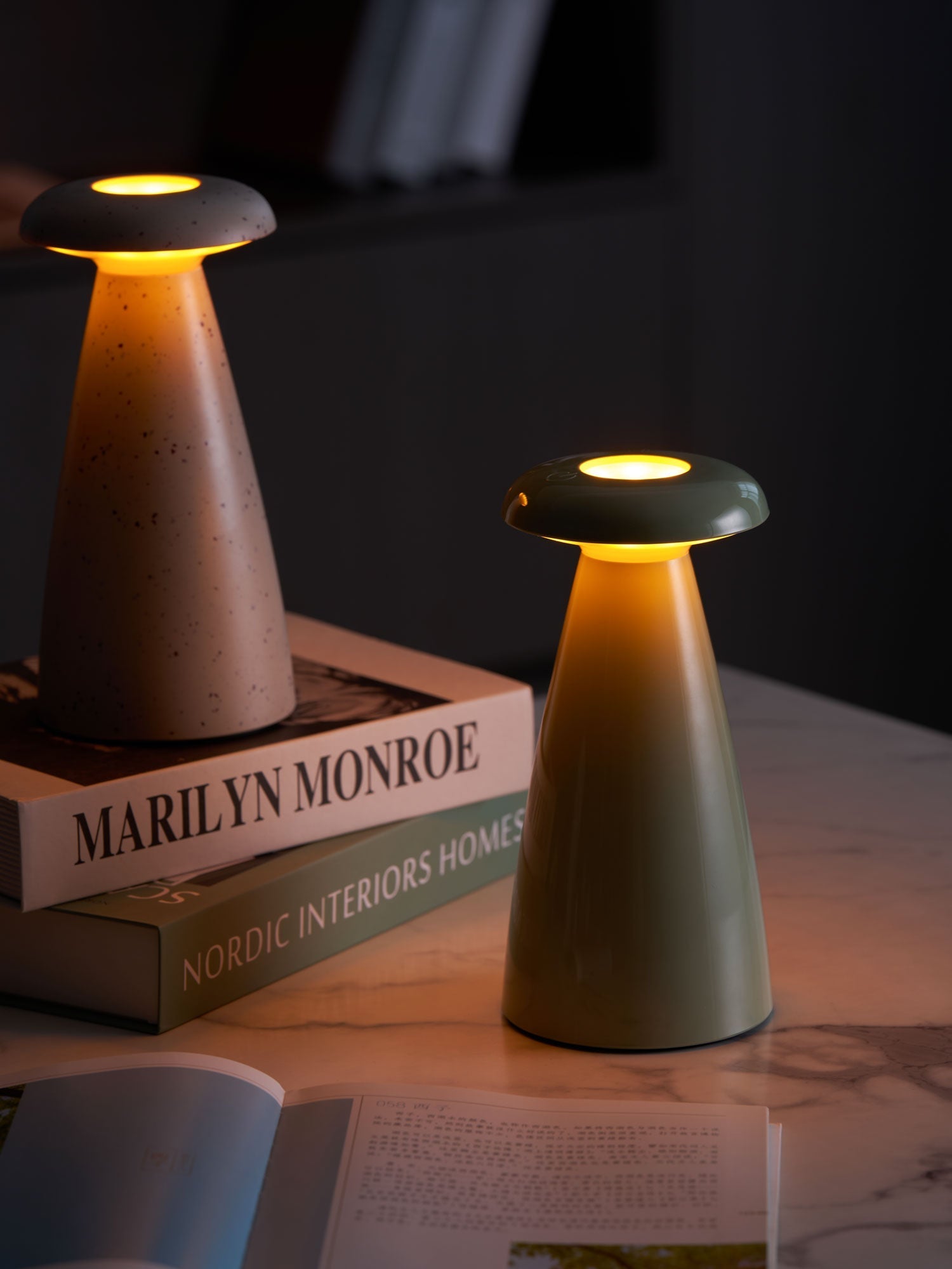 Mushroove Ceramic Minimalist Table Lamp - Letslighting