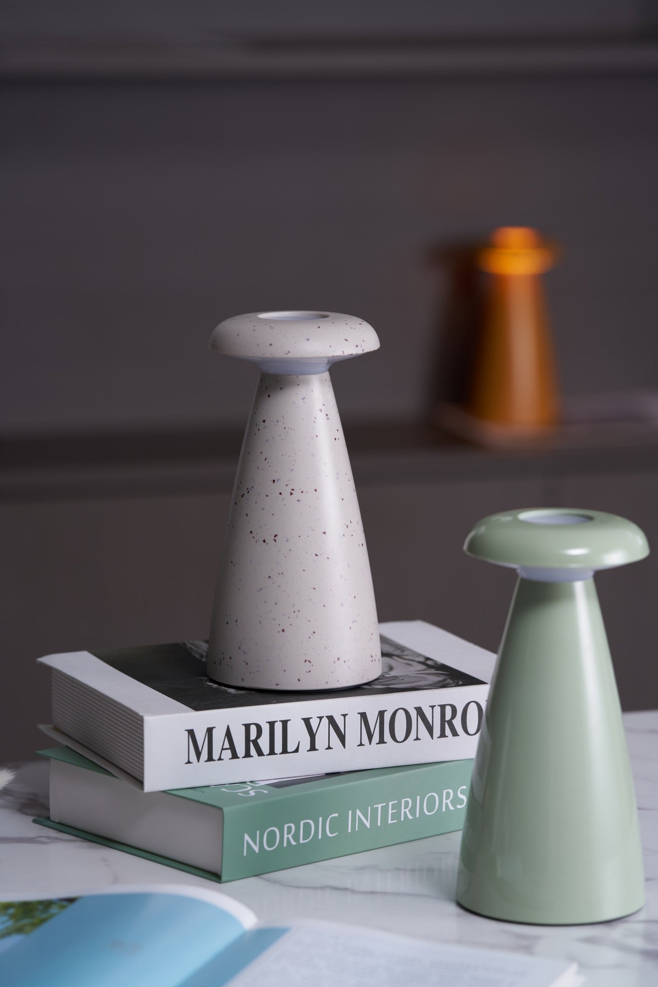 Mushroove Ceramic Minimalist Table Lamp - Letslighting