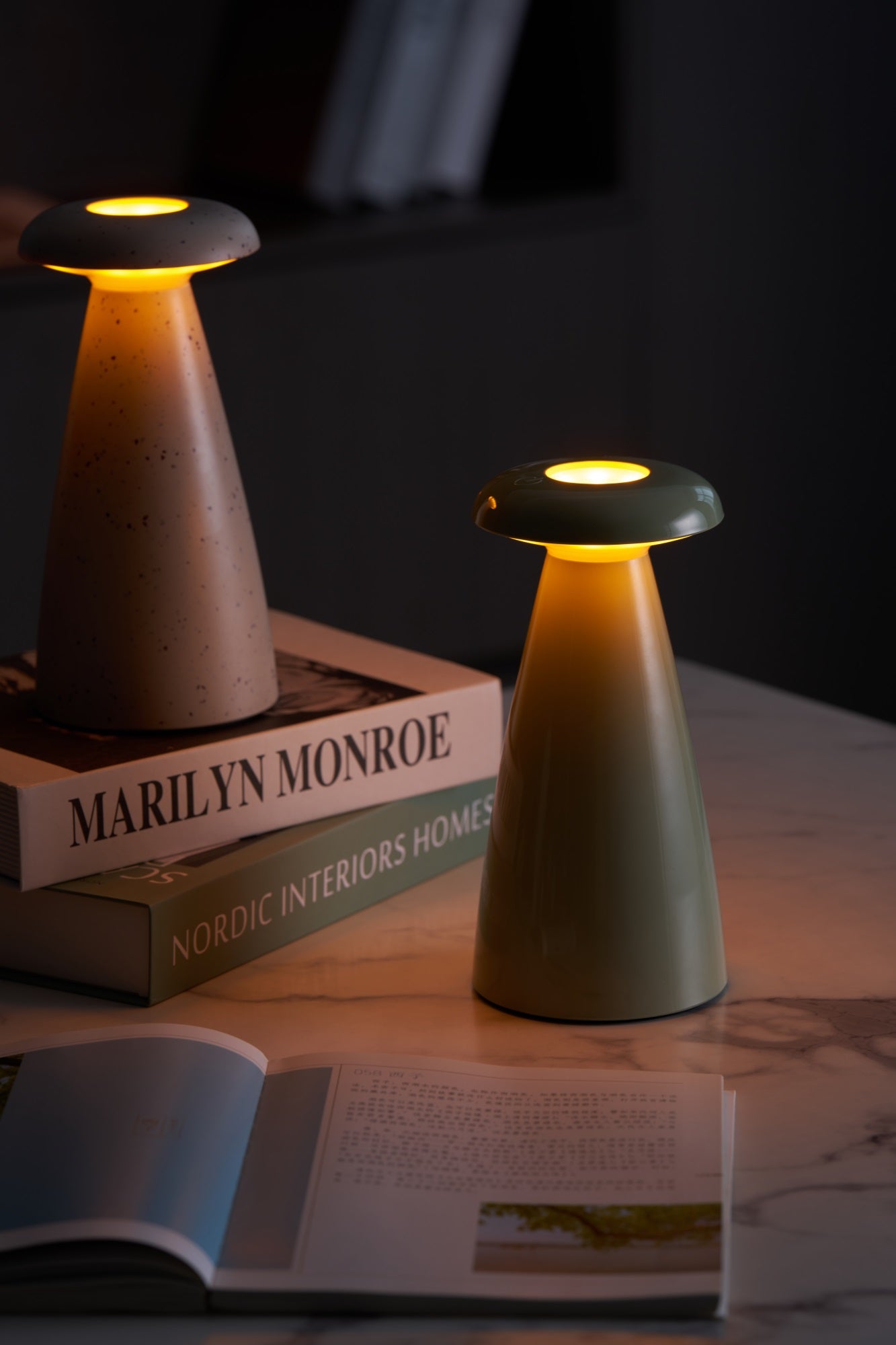 Mushroove Ceramic Minimalist Table Lamp - Letslighting