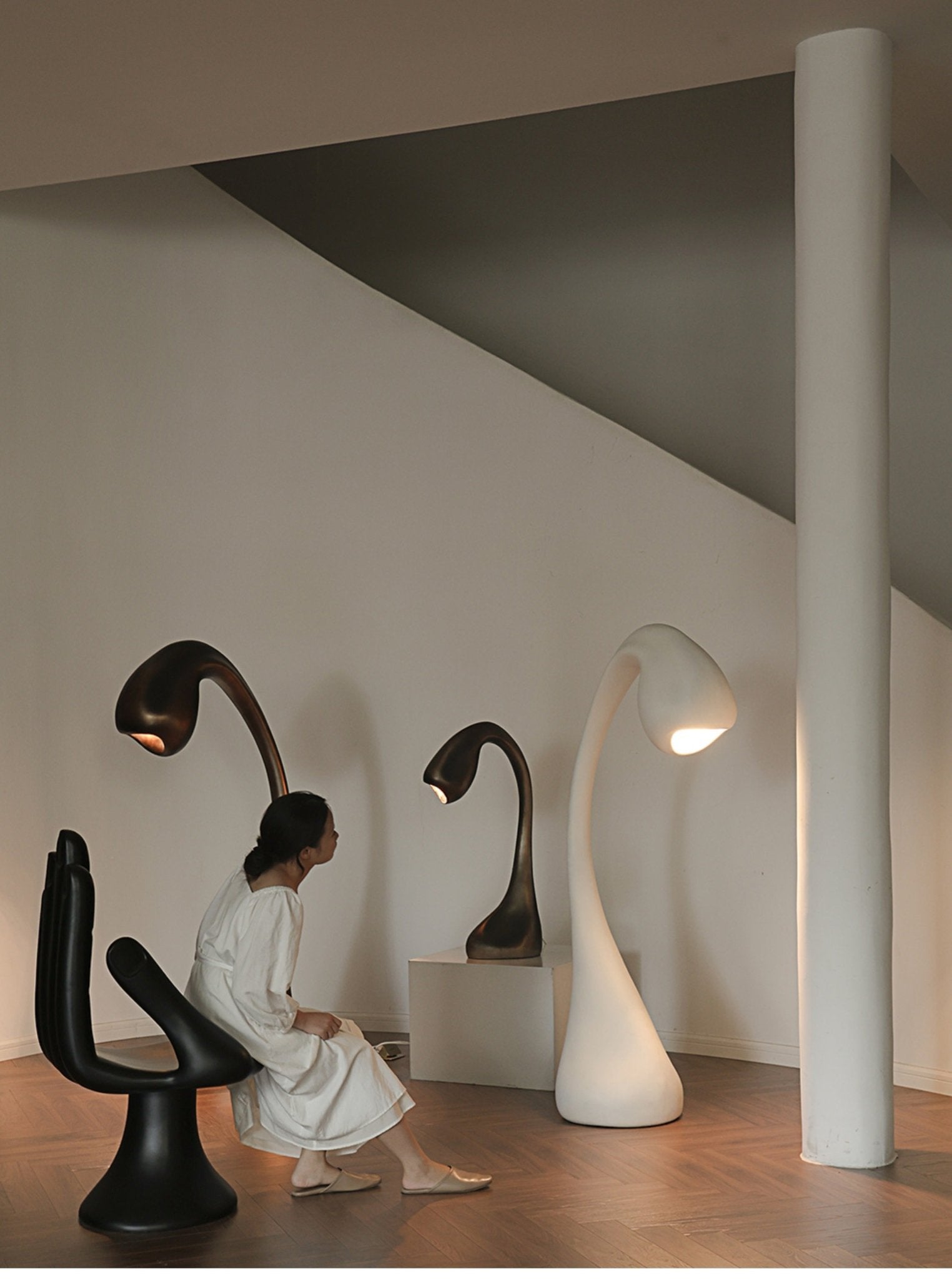 Noor Grande Sculptural Floor Lamp - Letslighting