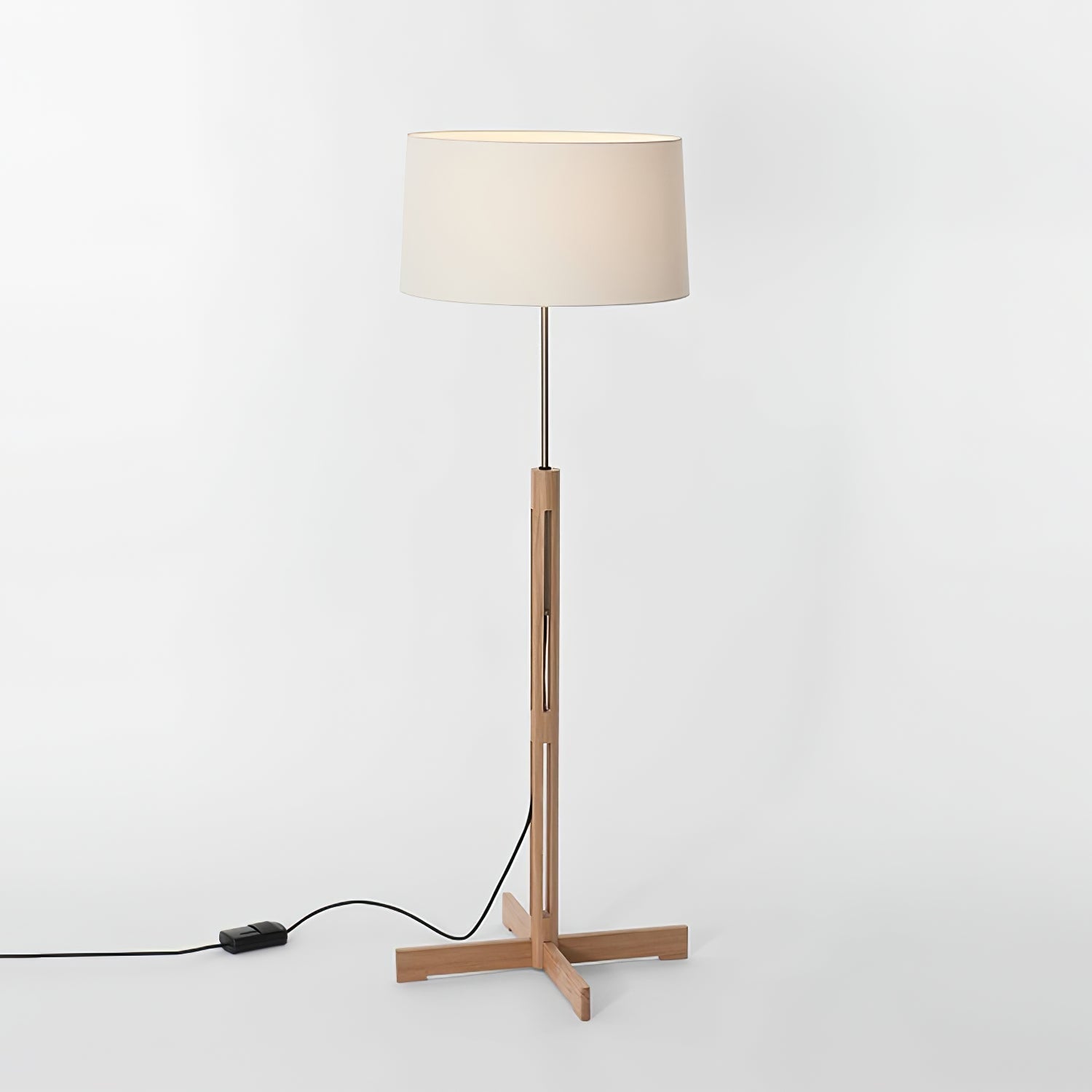 Terray Wood Fabric Classic Floor Lamp - Letslighting