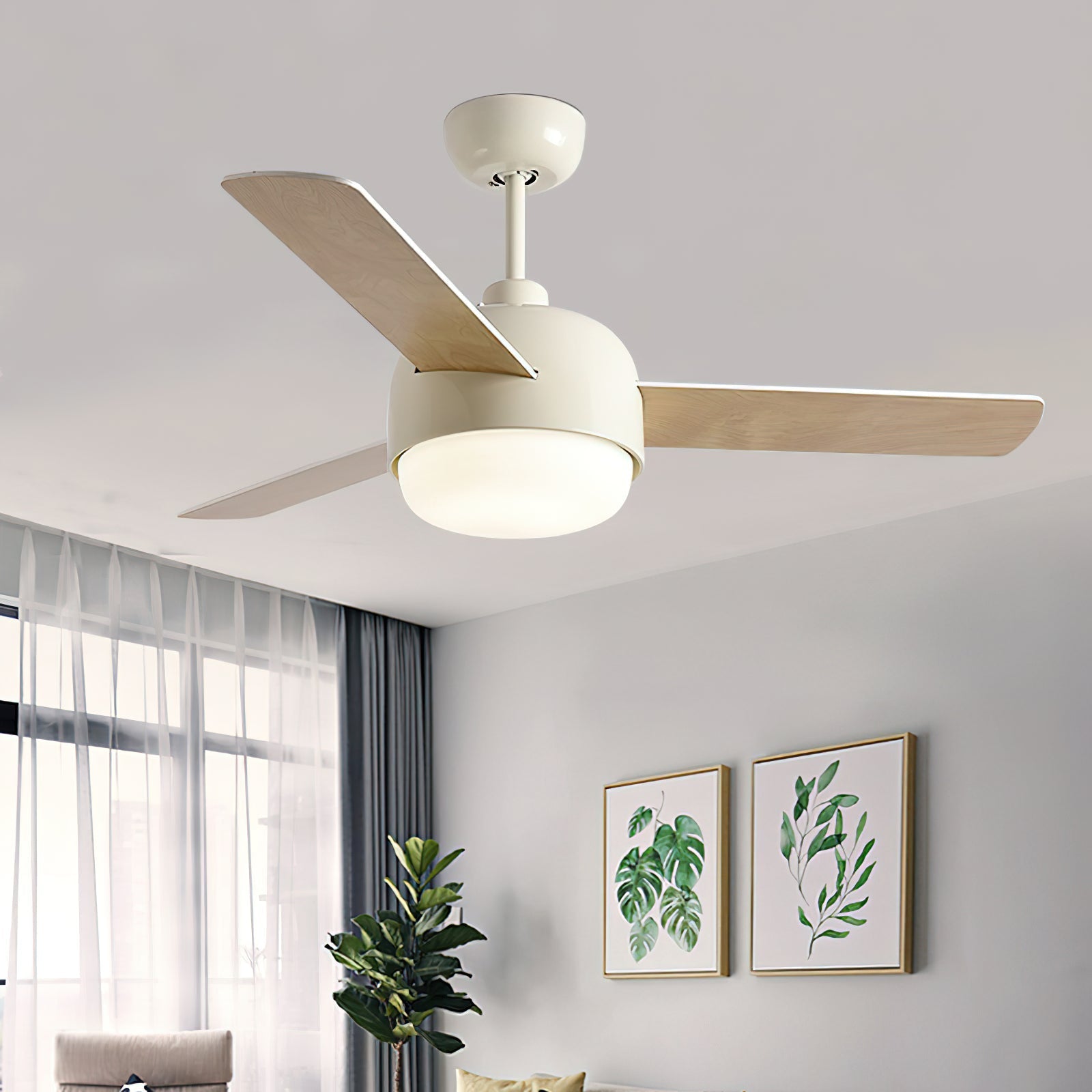 Velaee Nordic Macaron Ceiling Fan Light - Letslighting