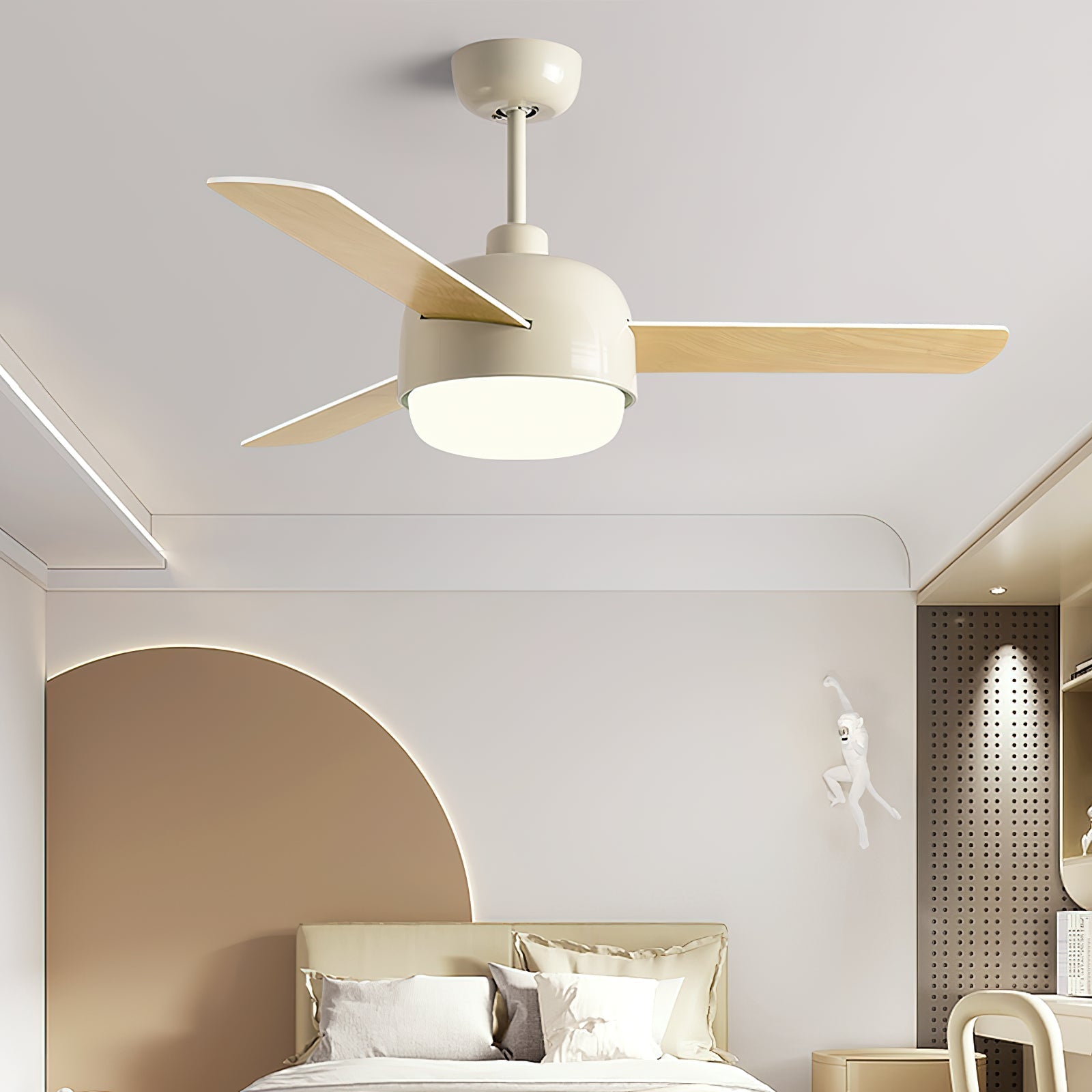 Velaee Nordic Macaron Ceiling Fan Light - Letslighting