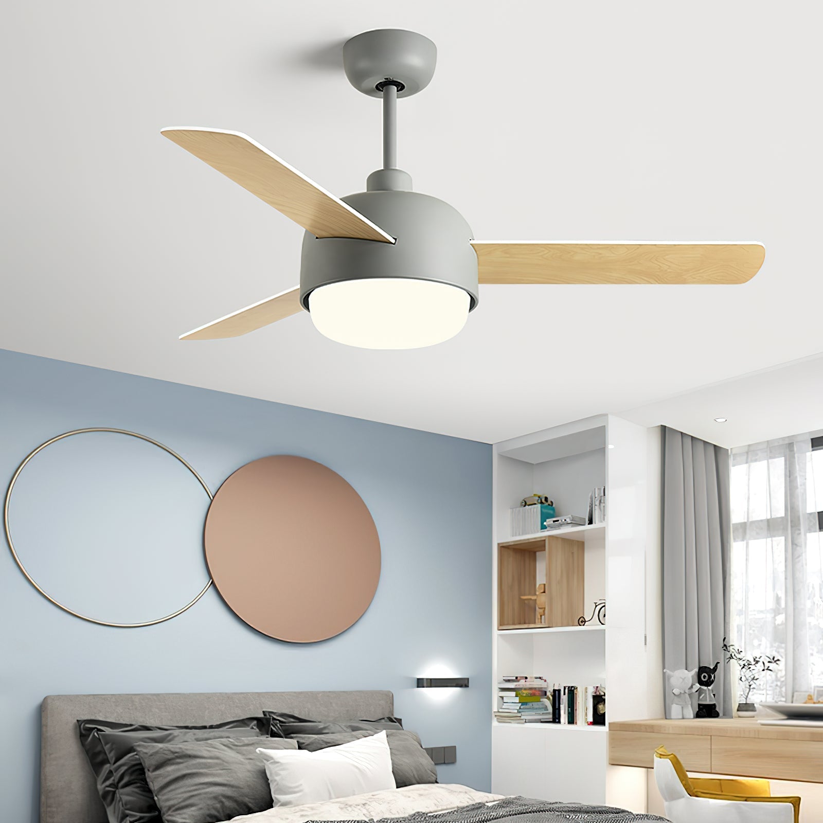 Velaee Nordic Macaron Ceiling Fan Light - Letslighting