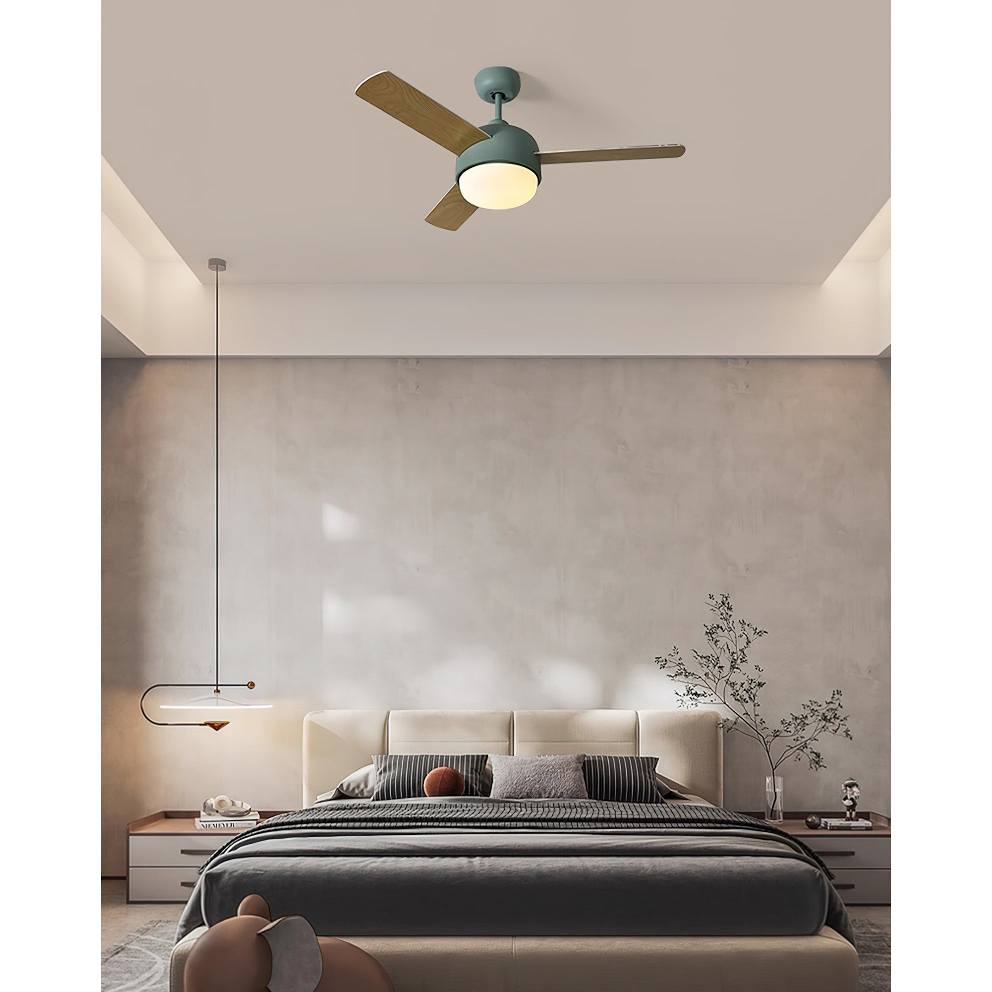 Velaee Nordic Macaron Ceiling Fan Light - Letslighting