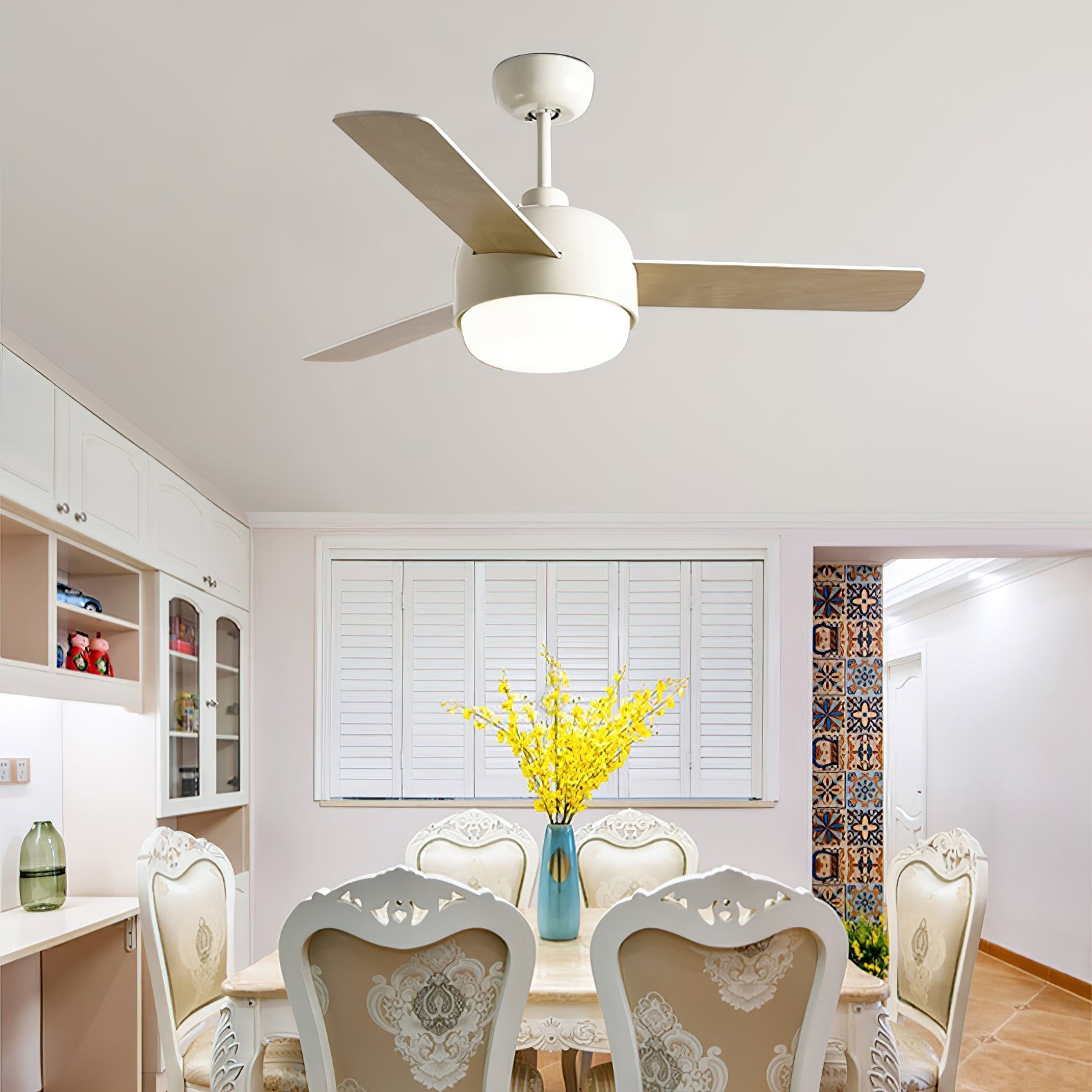 Velaee Nordic Macaron Ceiling Fan Light - Letslighting