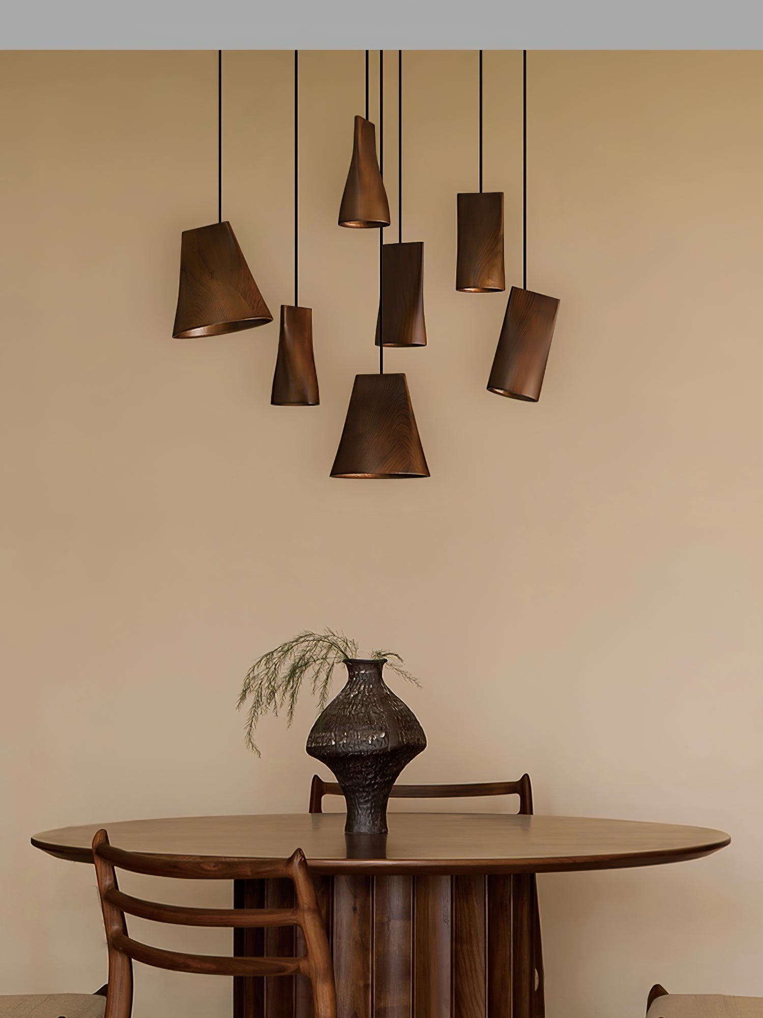 Vetra Rustic Wood Pendant Light - Letslighting