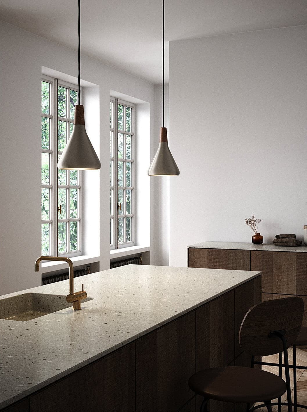Nori Pendant Lamp Minimalist Shape With Wooden - Letslighting