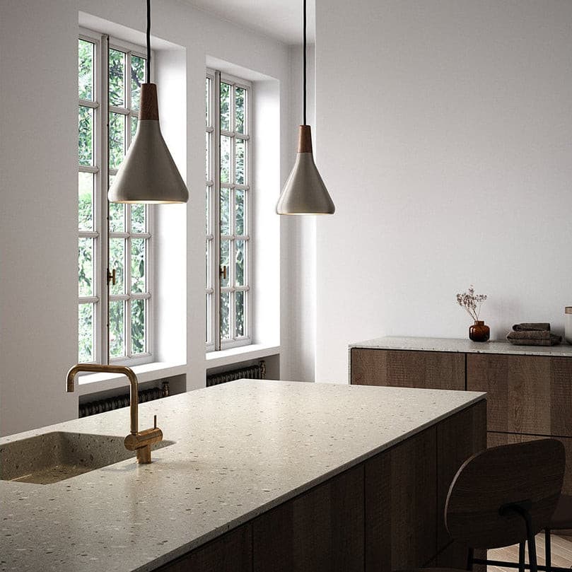Nori Pendant Lamp Minimalist Shape With Wooden - Letslighting