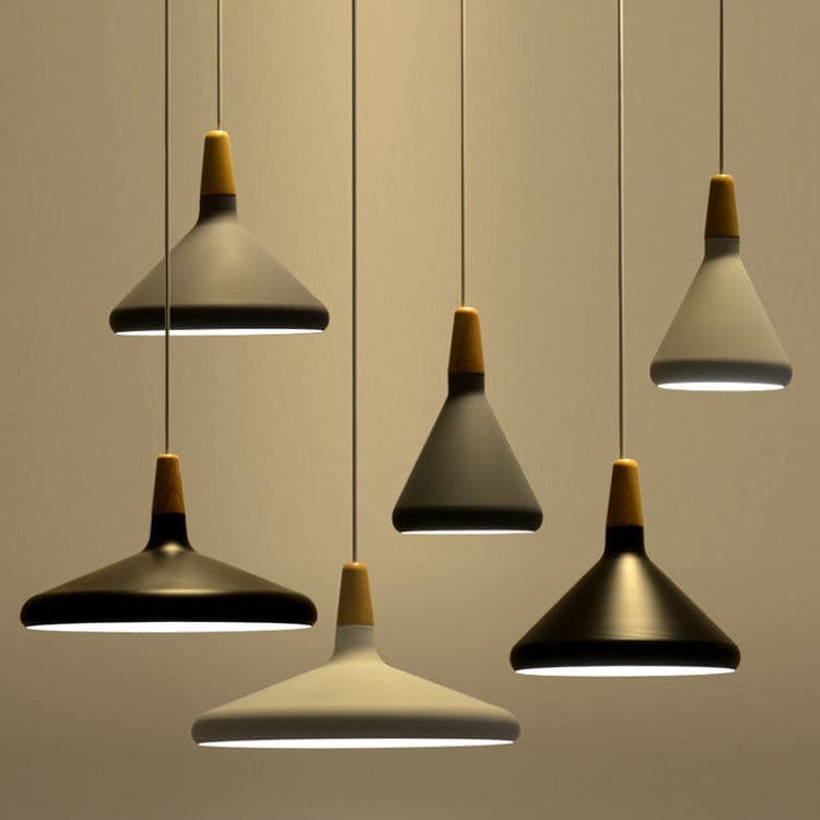 Nori Pendant Lamp Minimalist Shape With Wooden - Letslighting