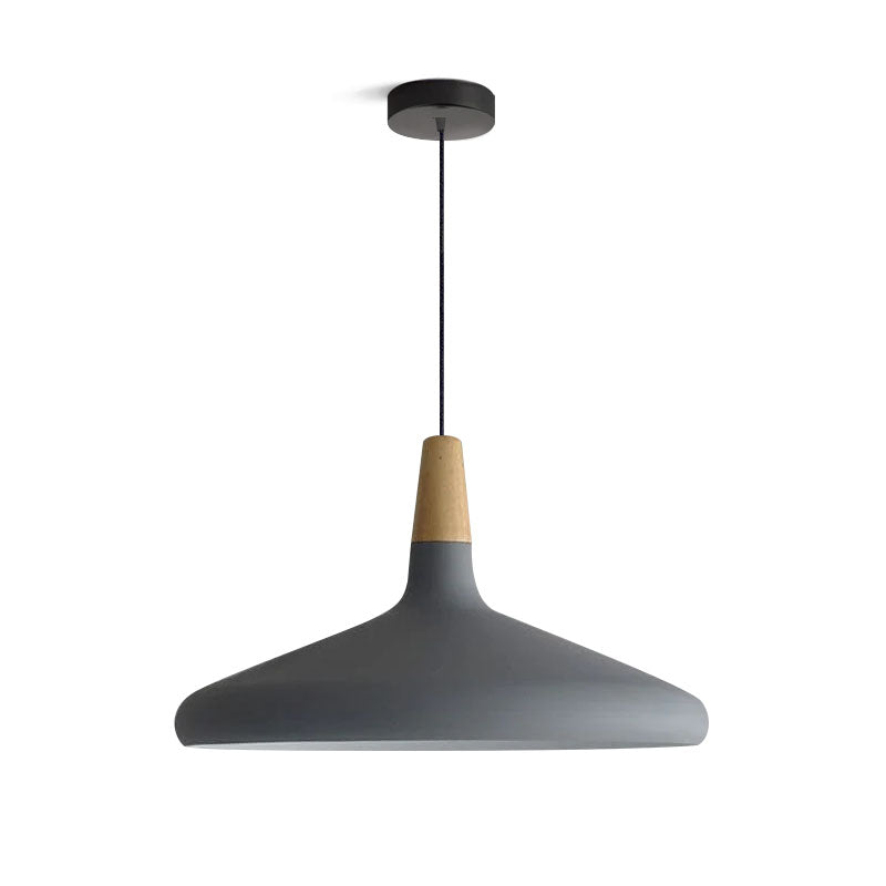 Nori Pendant Lamp Minimalist Shape With Wooden - Letslighting
