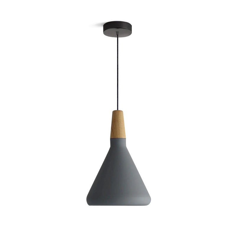 Nori Pendant Lamp Minimalist Shape With Wooden - Letslighting