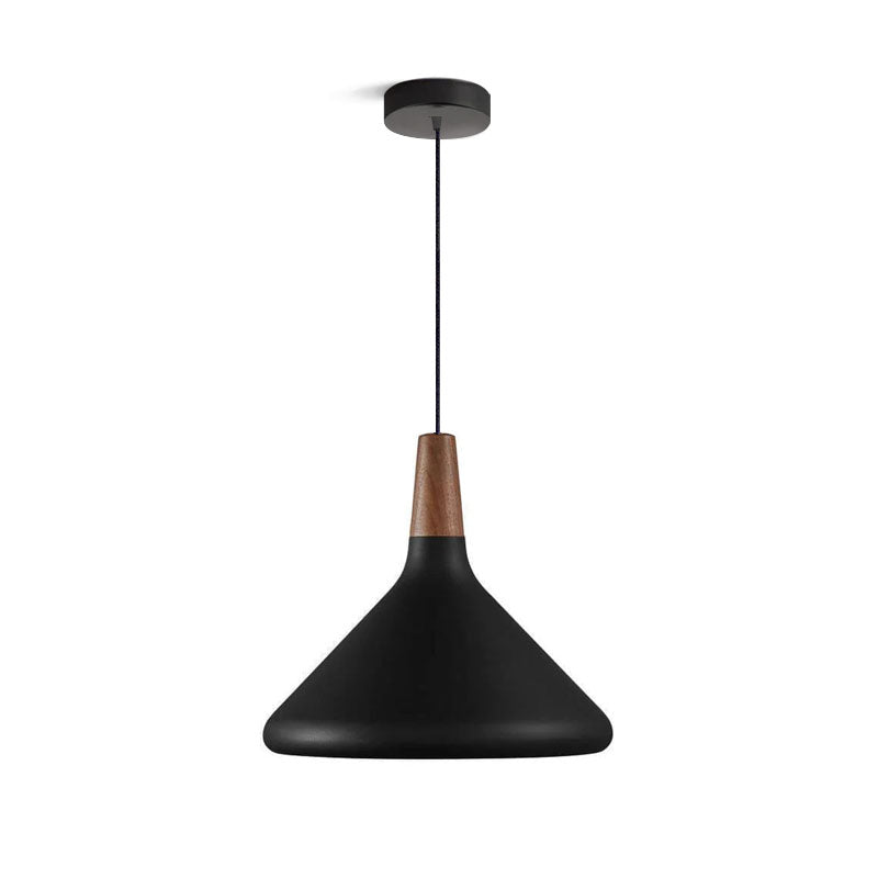 Nori Pendant Lamp Minimalist Shape With Wooden - Letslighting