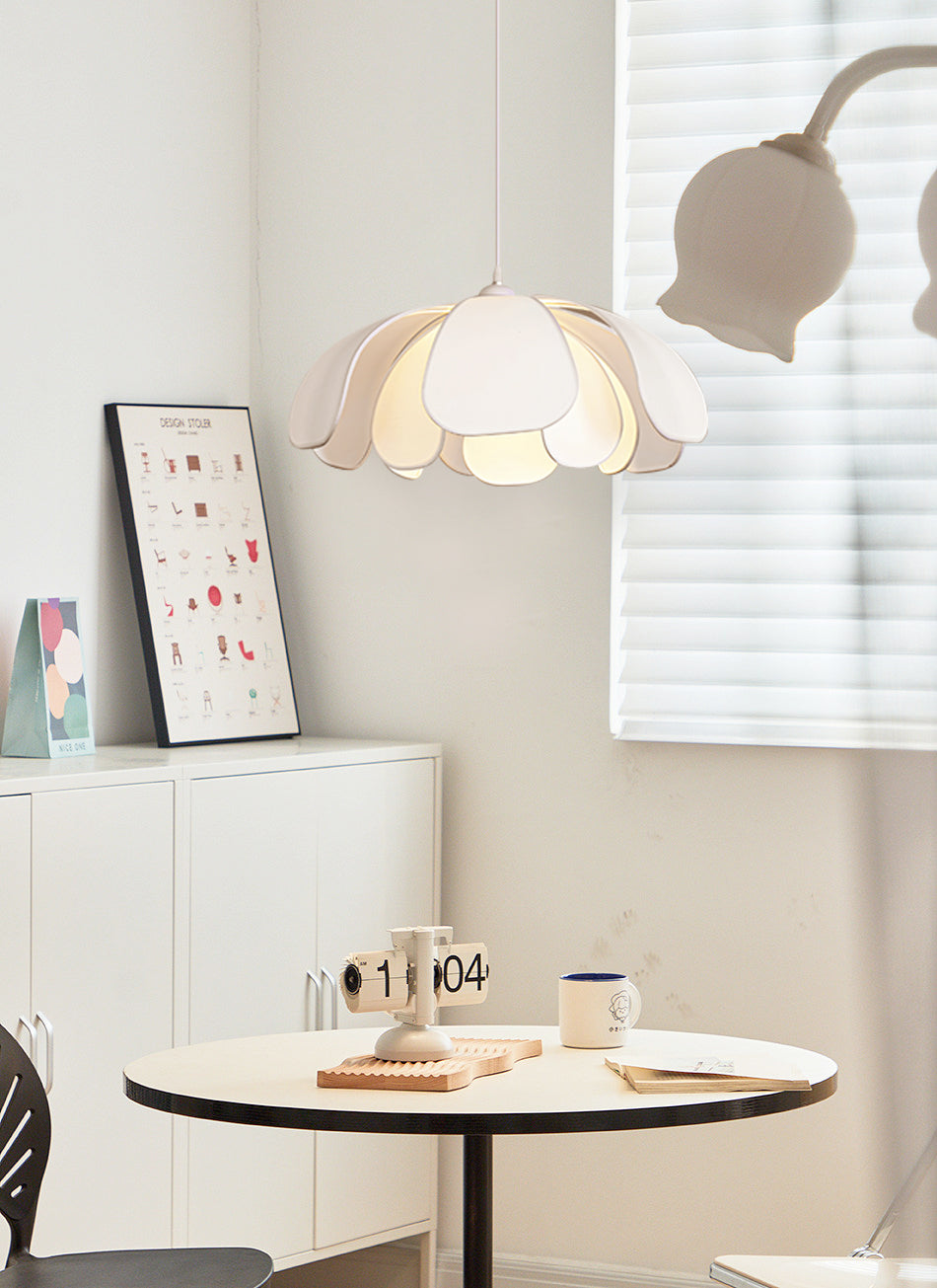 Norm Pendant Lamp Fabric Petal Shade For Dining Room - Letslighting
