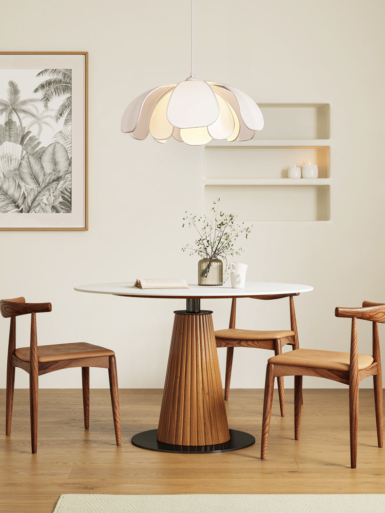 Norm Pendant Lamp Fabric Petal Shade For Dining Room - Letslighting